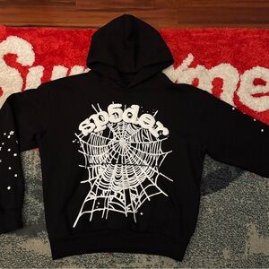 Black Graphic Hoodie with Web Design